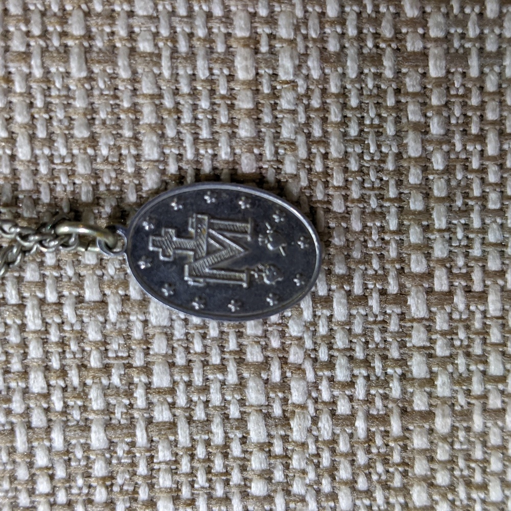 Religious Medallion Novena Of The Miraculous Medal, Prayer Necklace, Virgin Mary - Picture 3 of 4